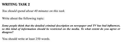 雅思写作媒体是否应限制犯罪信息-雅思写作范文