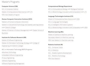卡内基梅隆大学专业列表-卡内基梅隆大学都有哪些专业