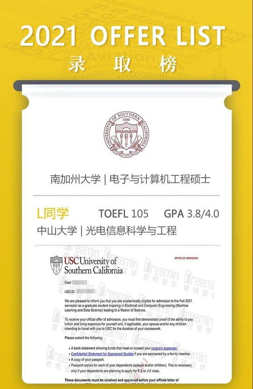 南加大硕士录取offer2021-2021美国南加州大学计算机硕士录取