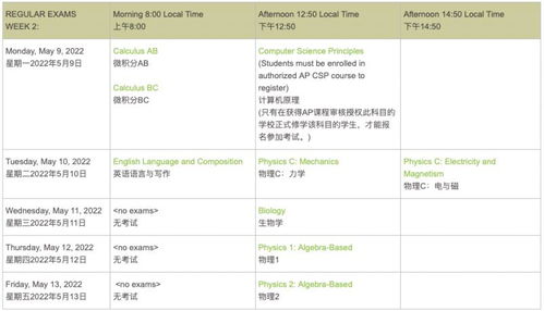 ap考前管理会时间在哪看-2019AP考试各科时间安排表