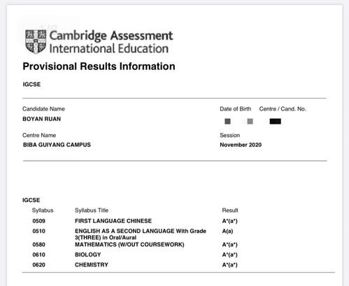 igcse考试成绩-剑桥考试局2020年11月IGCSE出成绩啦