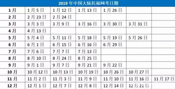 杭州托福考试时间2019-2019托福考试时间表
