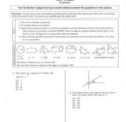 sat数学真题第5套答案-SAT数学考试第五套练习题