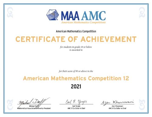 2021amc获奖分数线-AMC10、AMC122021分数线公布