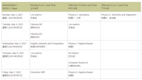 2021ap考试能退款吗-2021年AP考试时间表已出