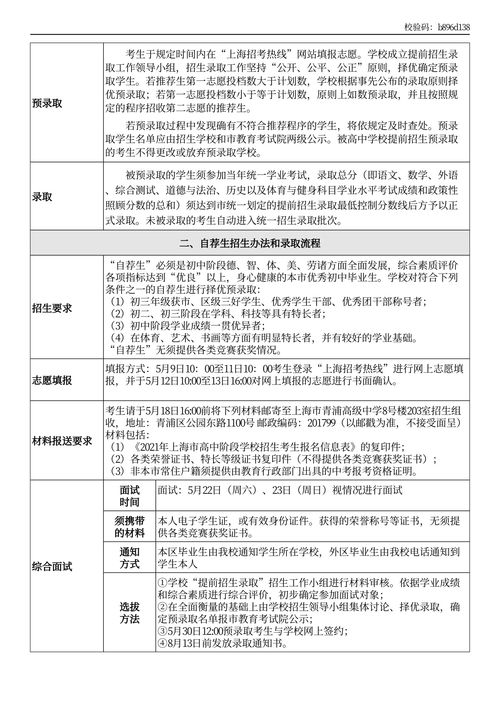 2022年青浦高级中学招生计划-2022年青浦高级中学招生计划